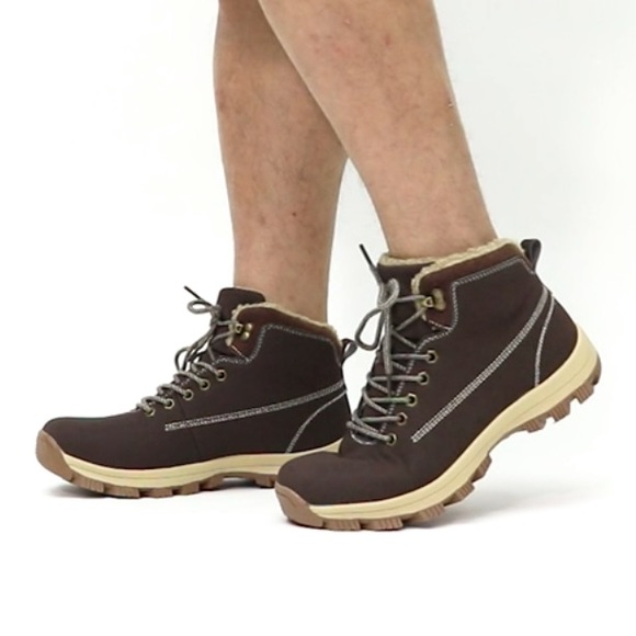 Dark Brown Nubuck Water Resistance Warm Boots